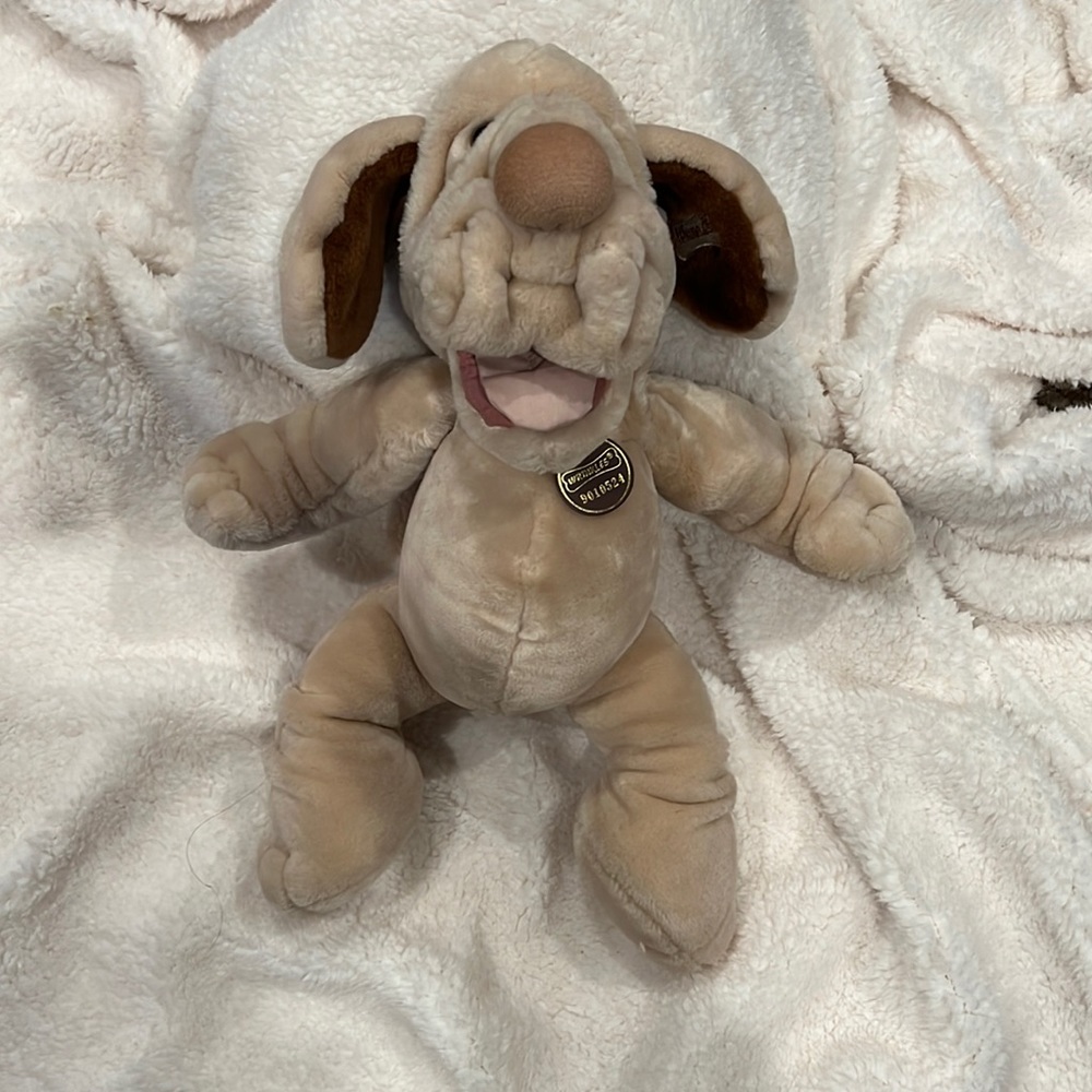 Vintage Ganz Bros Plush‎ Wrinkles Dog Hand Puppet